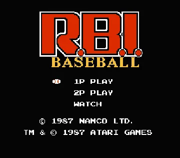 R.B.I. Baseball (USA) screen shot title